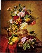 Floral, beautiful classical still life of flowers.109